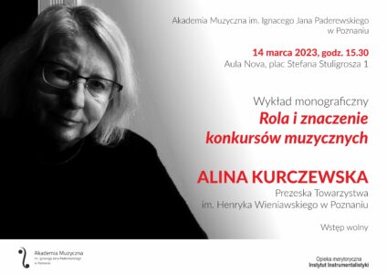 Obrazek - baner może zachęcić do przyjścia na wykład Aliny Kurczewskiej