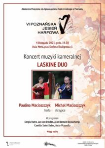 jesien-harfowa-koncert Laskine Duo - na zdjęciu Paulina Maciaszczyk i Michał Maciaszczyk