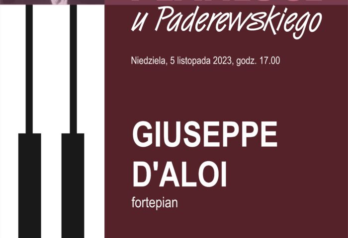 Afisz zawiera informacje na temat recitalu Giusepe D'Aloi