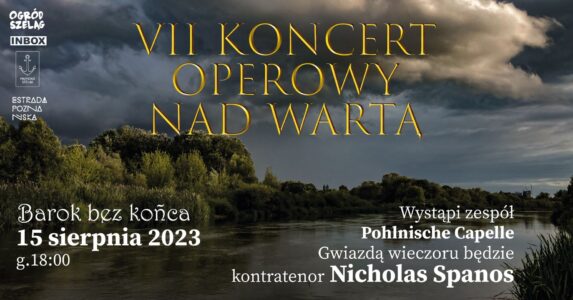 Afisz - baner z zapowiedzią koncertu w Ogrodzie Szeląg