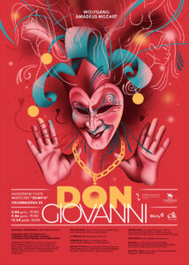Afisz może zachęcać do przyjścia na spektakl pt. Don Giovanni