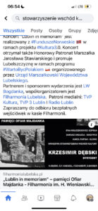 Lublin in memoriam — pamięci ofiar Majdanka — działania promocyjne Stowarzyszenia Wschód Kultury w mediach społecznościowych odnośnie do organizacji koncertu w dniu 17 czerwca 2023 r.