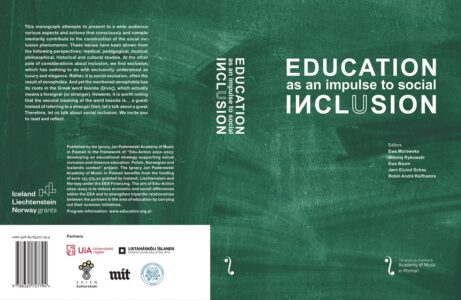 Okładka anglojęzycznej publikacji pt. EDUCATION as an impulse to Inclusion