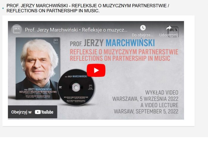 Slajd może zachęcać do zapoznania się z wykładem prof. Jerzego Marchwińskiego