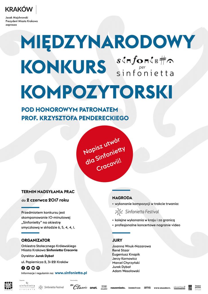 Międzynarodowy Konkurs Kompozytorski Sinfonietta per Sinfonietta - e-ulotka