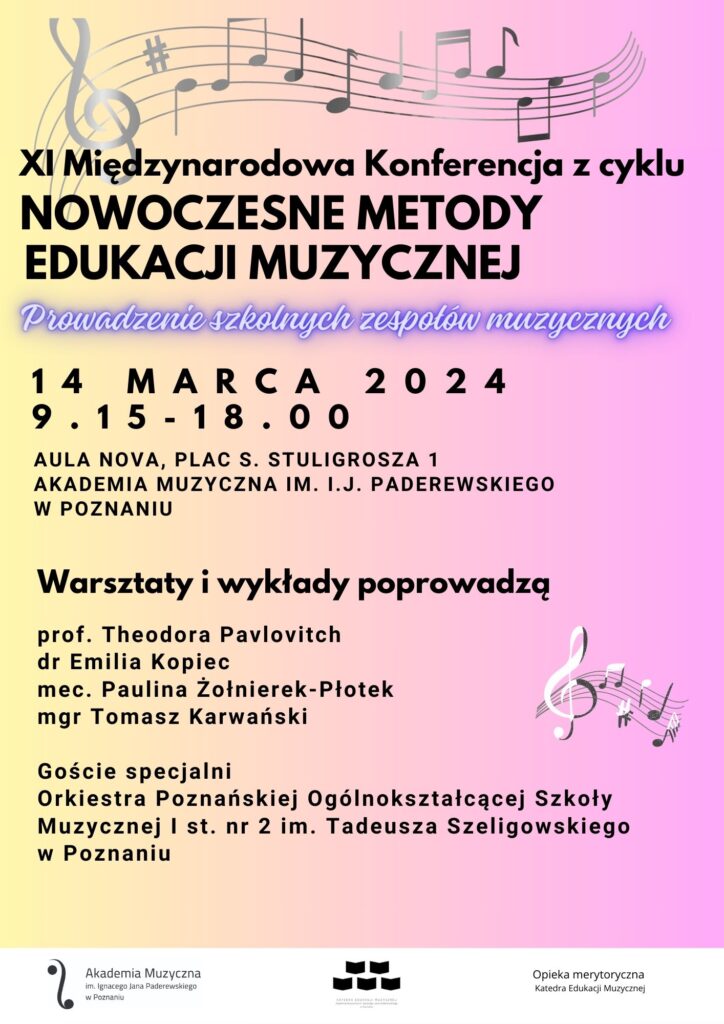 XI Międzynarodowa Konferencja "Nowoczesne Metody Edukacji Muzycznej ...