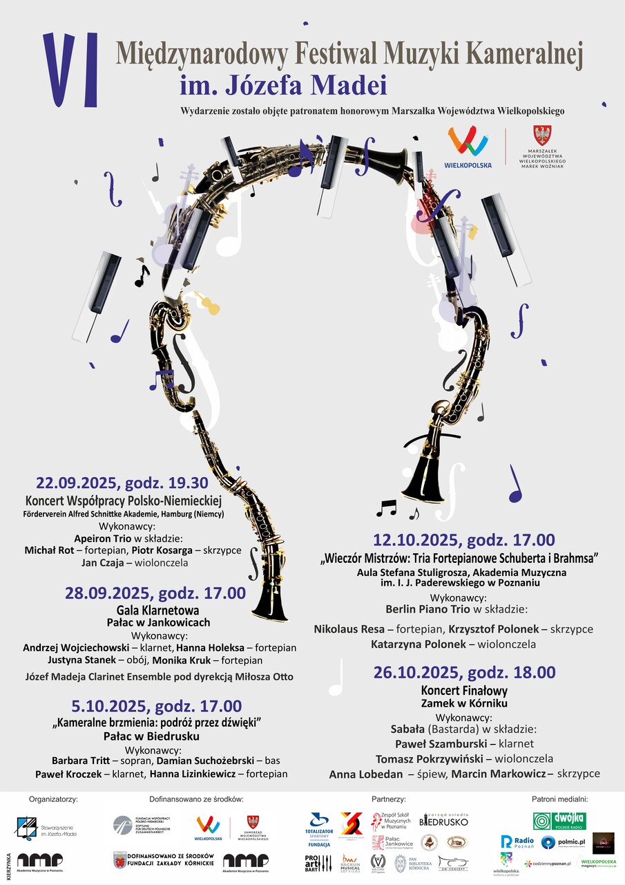 Zapraszamy na VI Międzynarodowy Festiwal Muzyki Kameralnej im. Józefa Madei