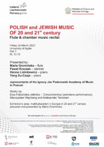 Afisz może zachęcać do przyjścia na koncert Polish - Jewish Music