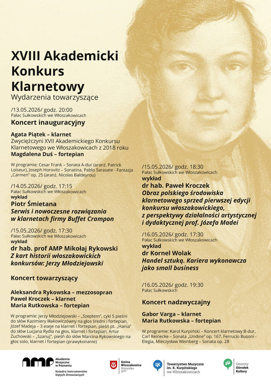 XVIII Akademicki Konkurs Klarnetowy, 13-16 maja 2026 r. Wydarzenia towarzyszące