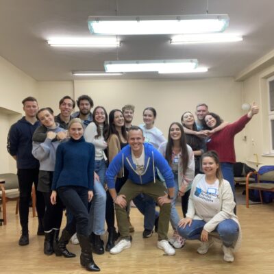A group of people which took part in musical workshops in Poznań