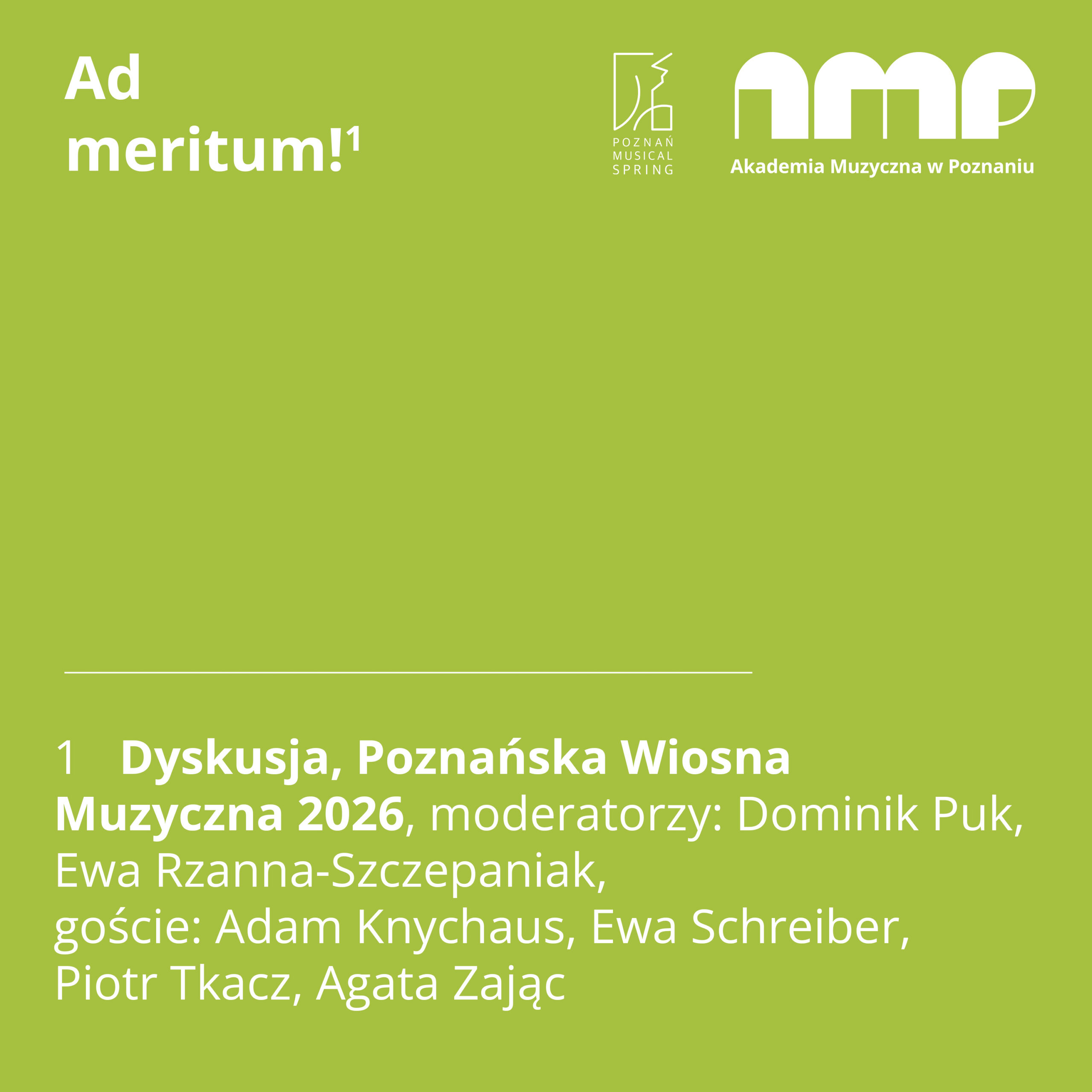 Ad meritum! Rozmowy o muzyce
